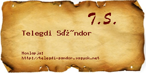 Telegdi Sándor névjegykártya