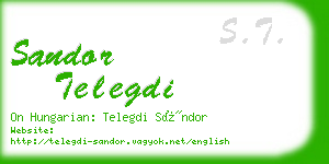 sandor telegdi business card